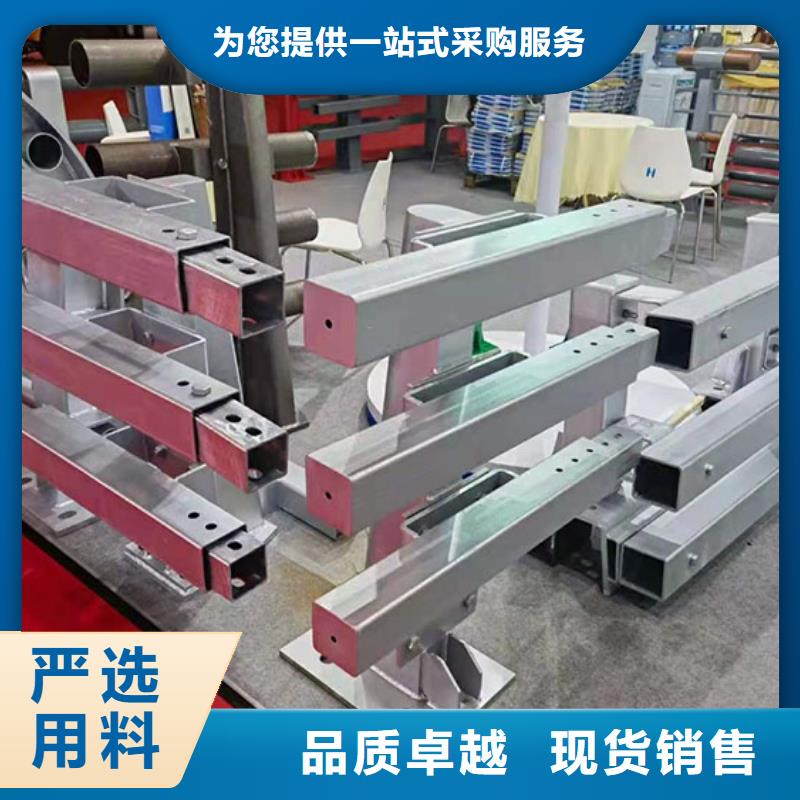 桥梁护栏立柱外覆不锈钢复合管现货实拍